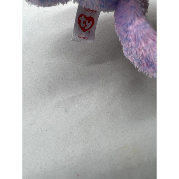 Ty Beanie Boo Cassidy‎ Lavender Cat Plush 6" - Picture 4 of 4